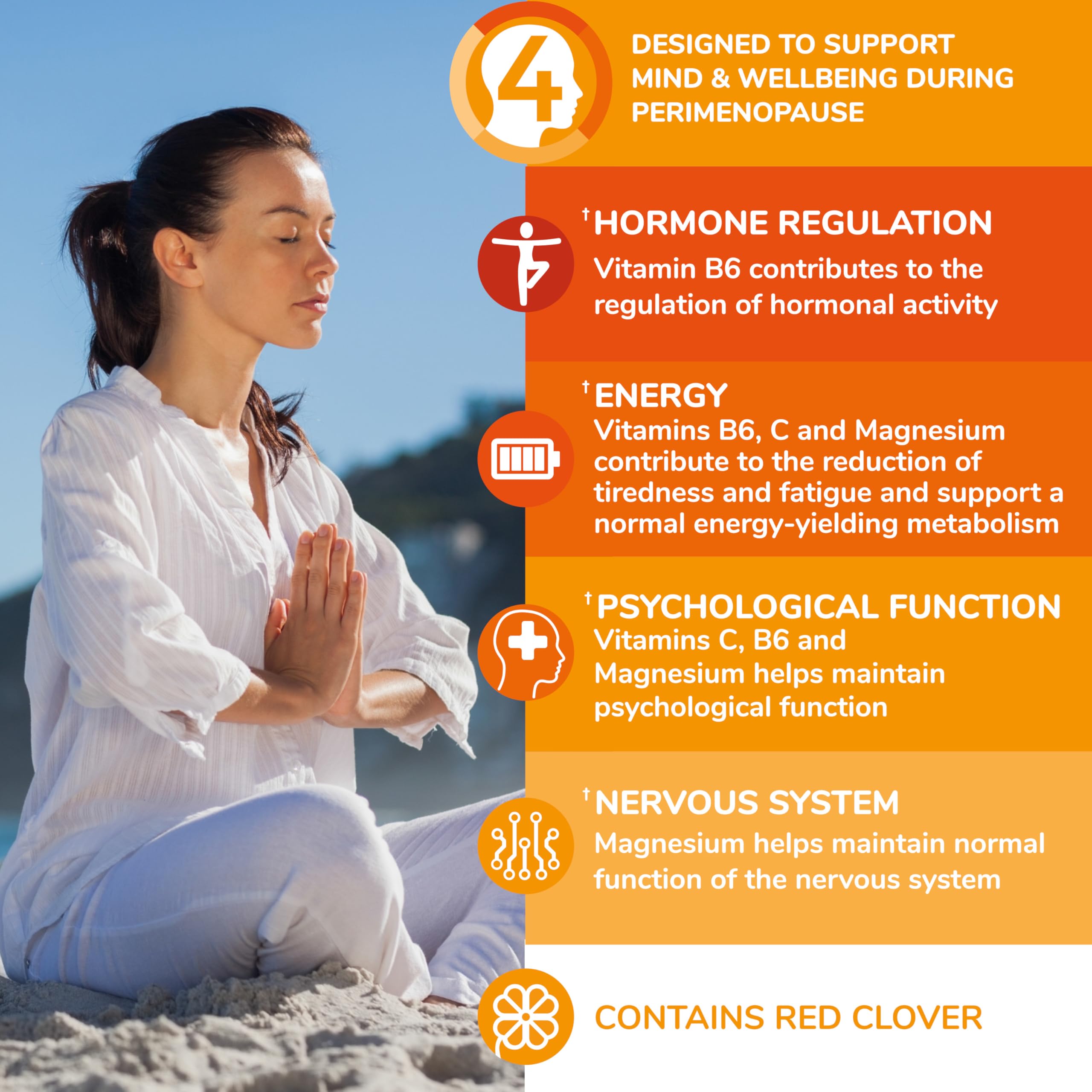 Health and Her Mind+ bottle pour shows easy dosing for energy