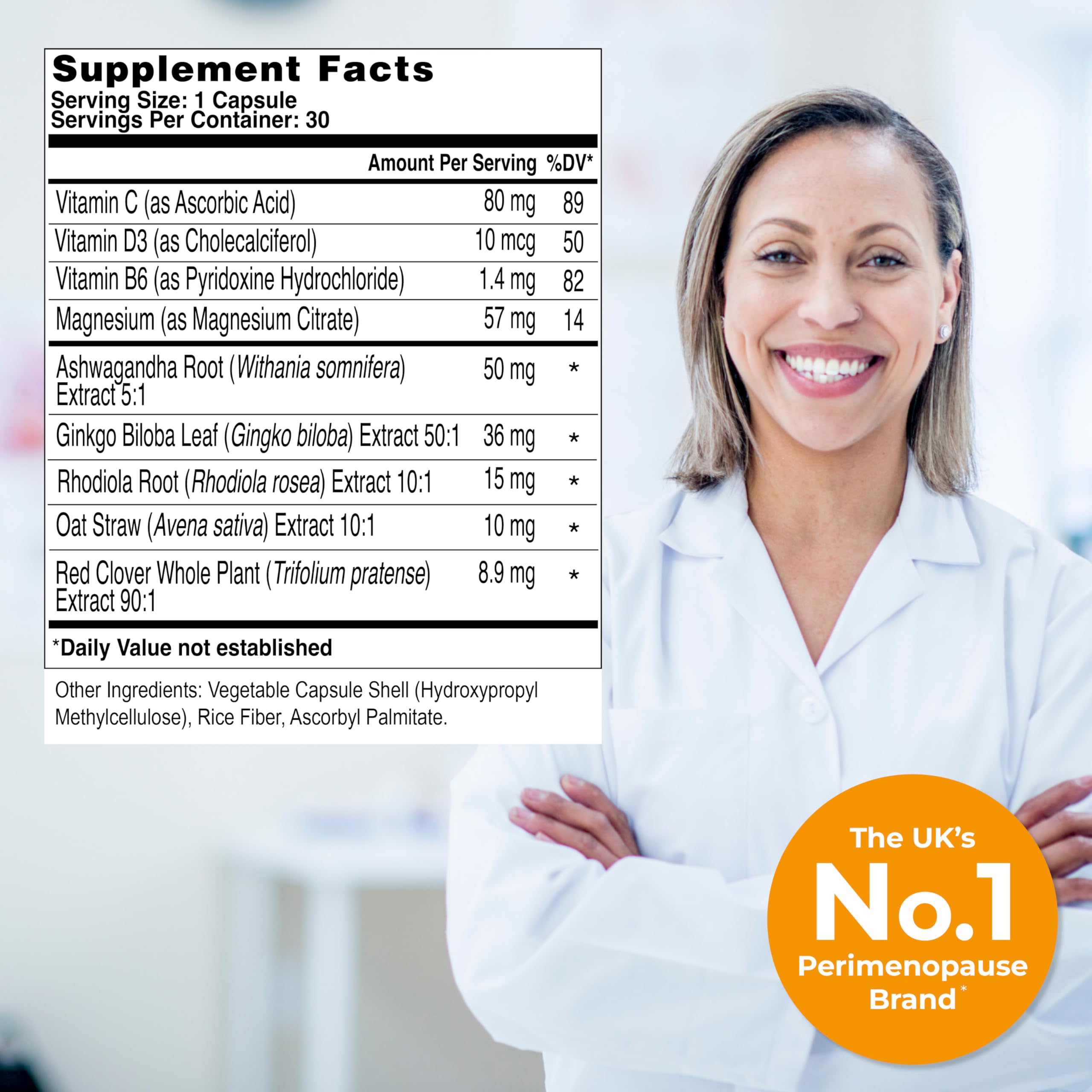 Health and Her Mind+ capsules on white background for convenient supplementation