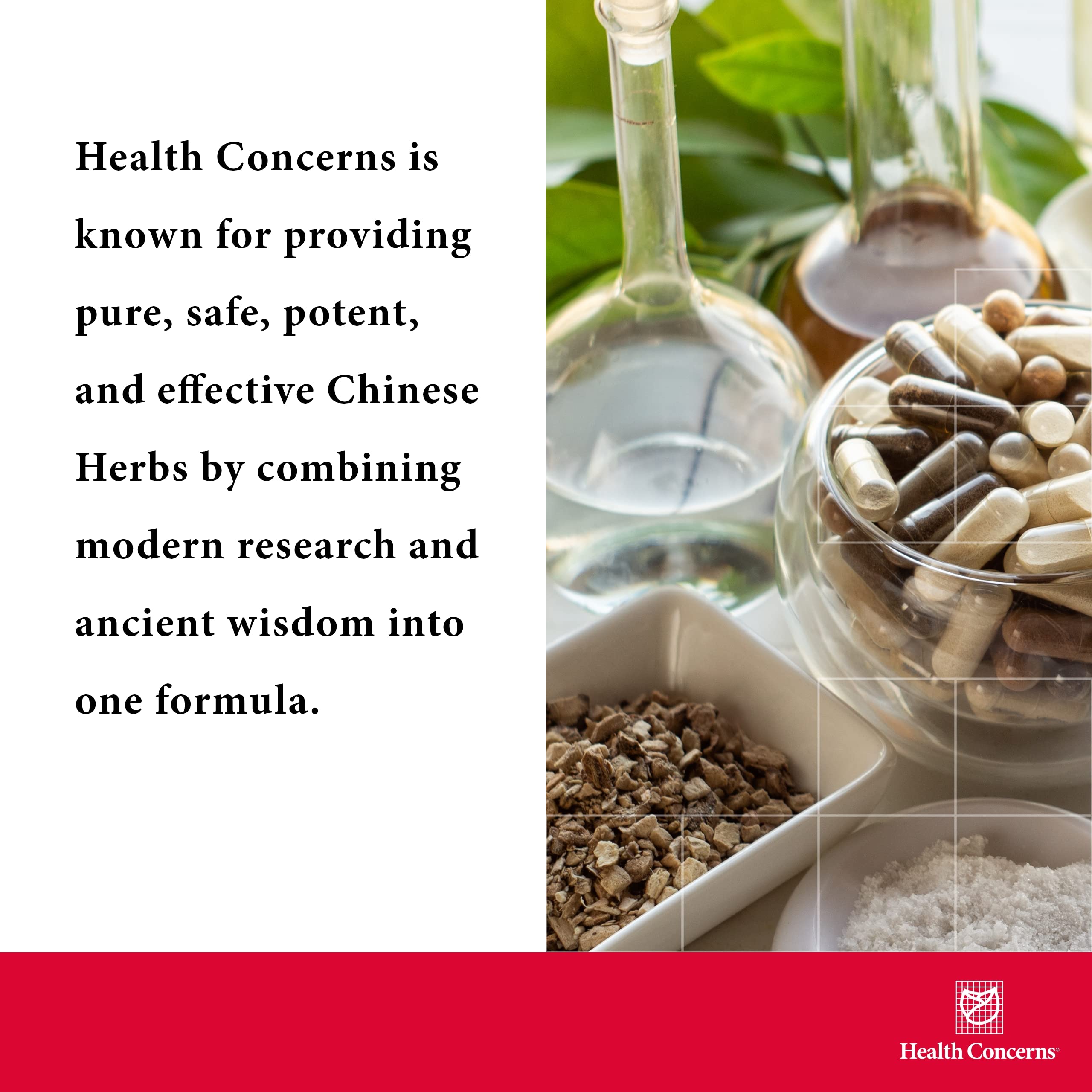 Health Concerns Great Yin herbal formula closeup showcases traditional components for women's health