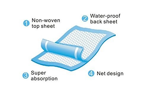 Healthline Chucks blue underpad in discreet packaging ideal for home or care facility use.