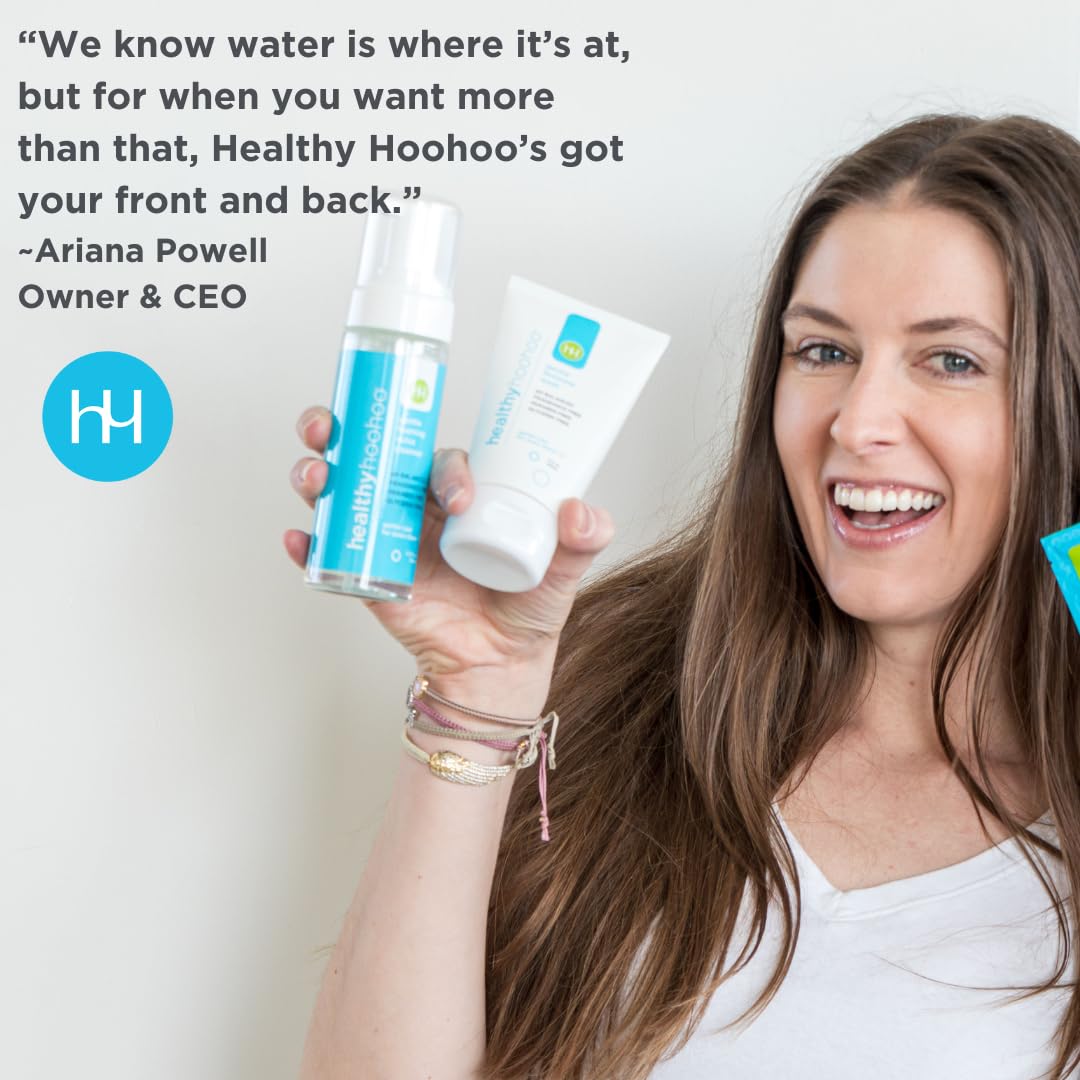 Healthy Hoohoo sensitive-skin routine use visual demonstrates cleansing.