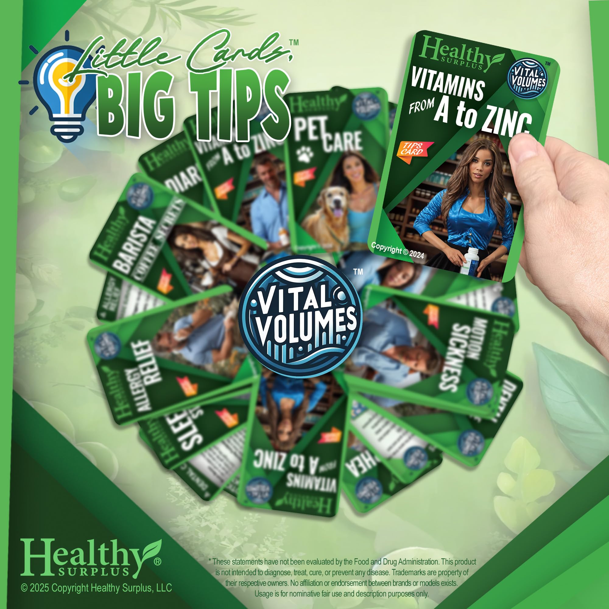 Healthy Surplus Equate Care Basics Tips Card offers practical usage guidance.