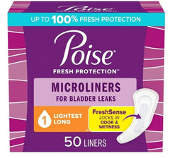 Healthy Surplus Poise Microliners front view for discreet daily protection with the longest length.