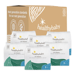 Healthybaby Our Diapers 168 count box with EWG Verified seal for safer baby care.