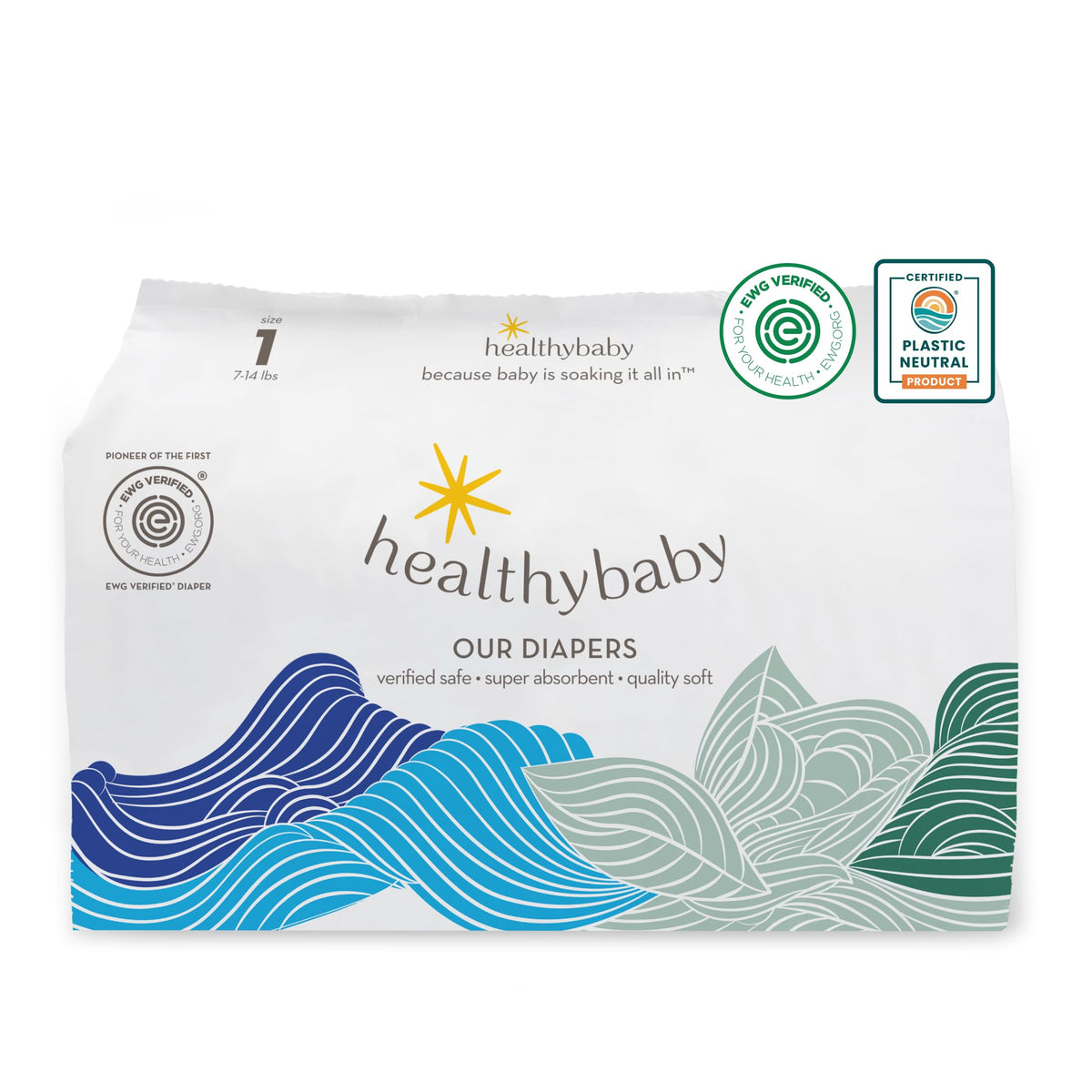 Healthybaby Our Diapers outer cover close-up shows soft organic cotton for gentle skin contact.