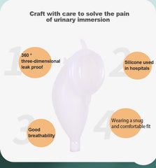 Healva 1000 ml urine bag with anti-backflow valve.