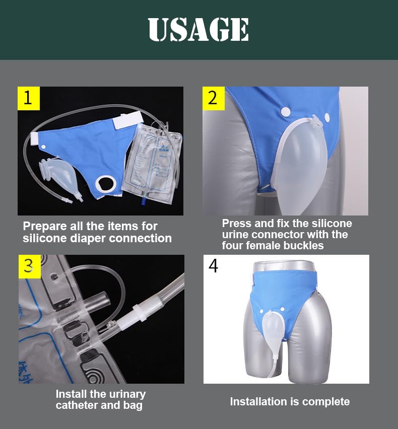 Healva 2000 ml urine bag with anti-backflow valve.