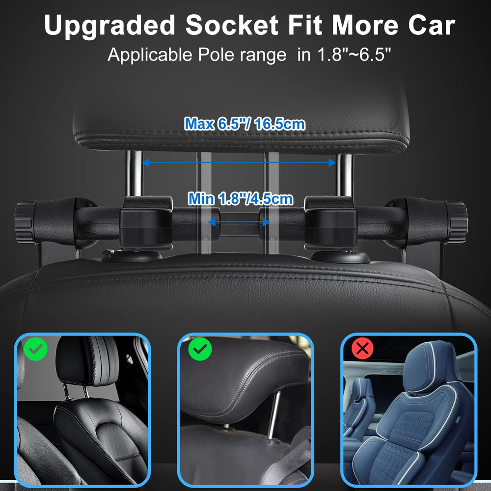 Heapany headrest pillow side view highlighting cushioned neck support