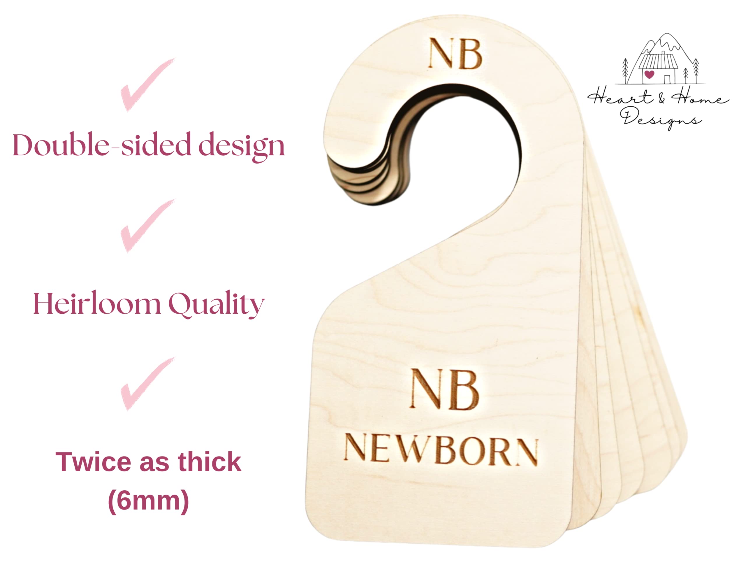 Heart and Home Designs 7-inch heirloom divider delivers durable organization in growing nurseries.