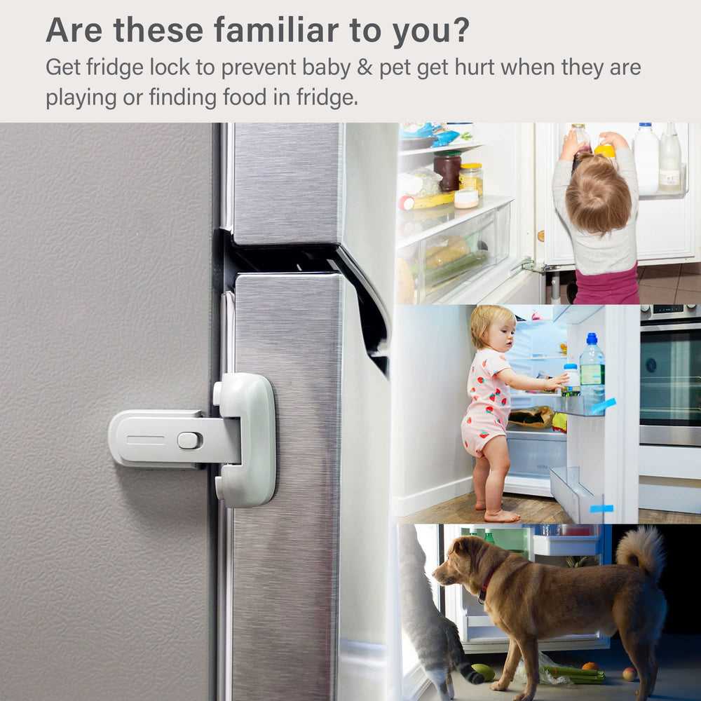 Heart of Tafiti fridge lock shows one handed operation for easy access
