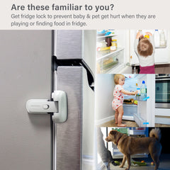 Heart of Tafiti fridge lock shows one handed operation for easy access