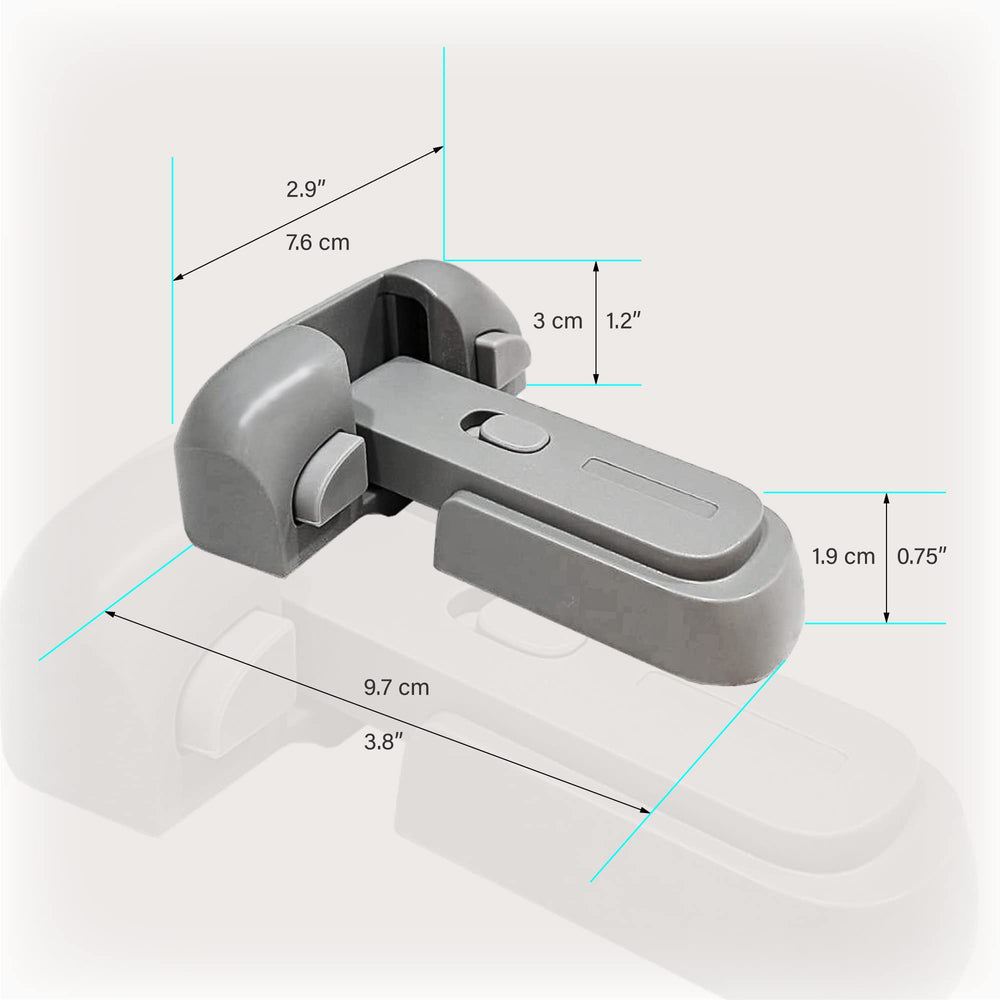 Heart of Tafiti fridge lock demonstrates rotating head for beveled doors
