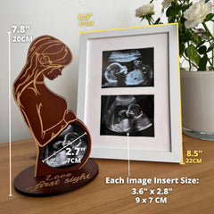 Heart's Sign white frame cleanly showcases your sonogram image.