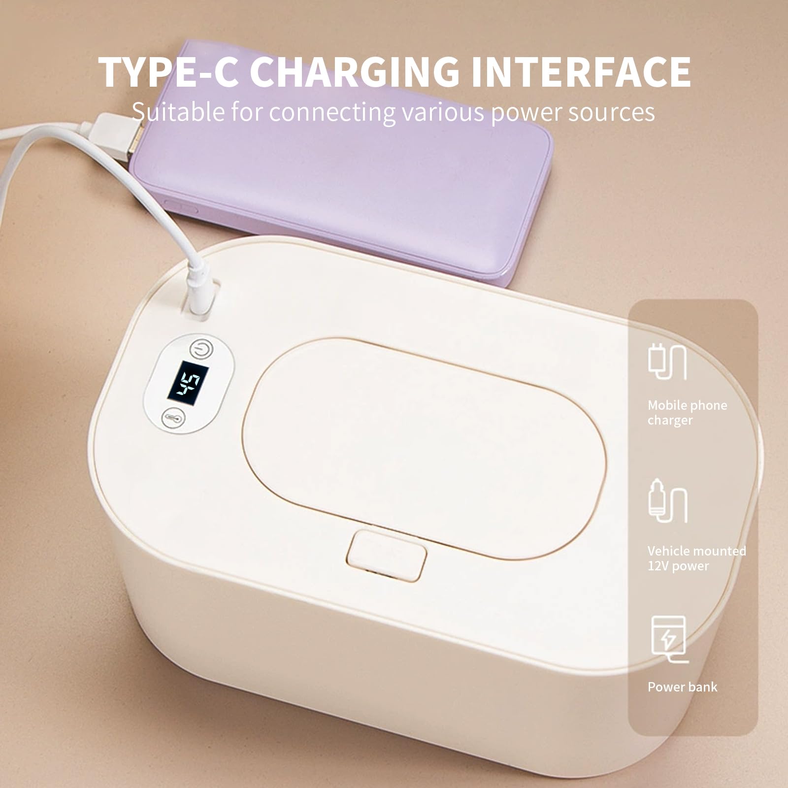 Hebafri compact design fits small spaces on a changing table.