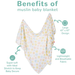 HECCEI 3-pack bamboo swaddle blankets for versatile nursery use