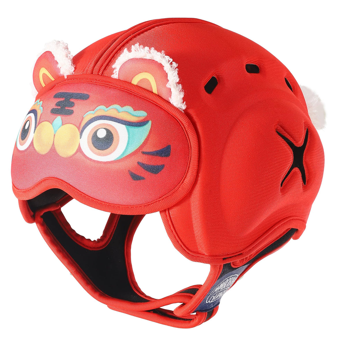 HECCEI baby helmet front view; lightweight protection for crawlers