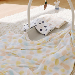 HECCEI dense bamboo-weave swaddle blanket 108x84 for durable comfort