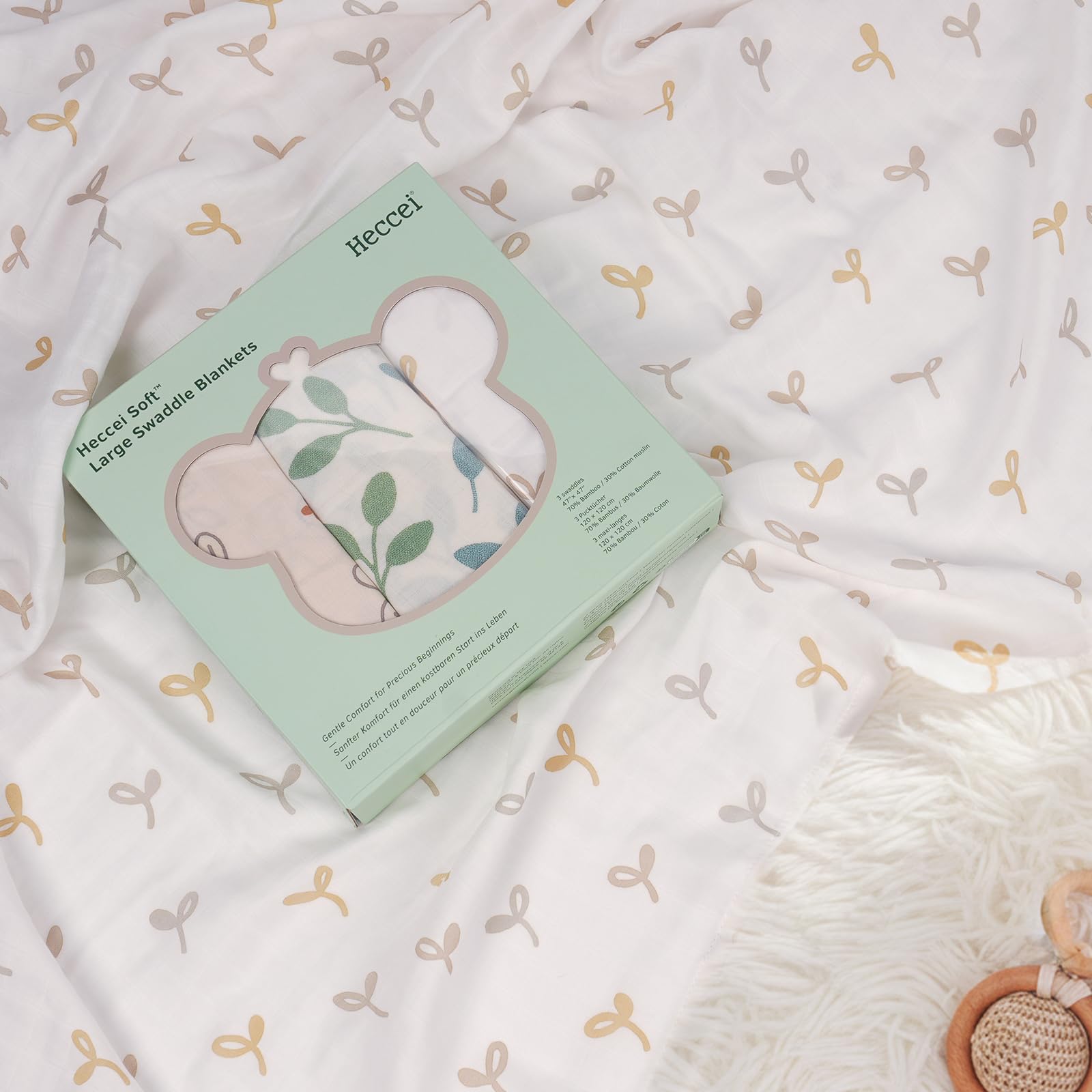 HECCEI easy-care swaddle after wash preserving softness and color