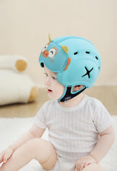 HECCEI Mambobaby dragon helmet inner foam absorbs bumps on hard surfaces.