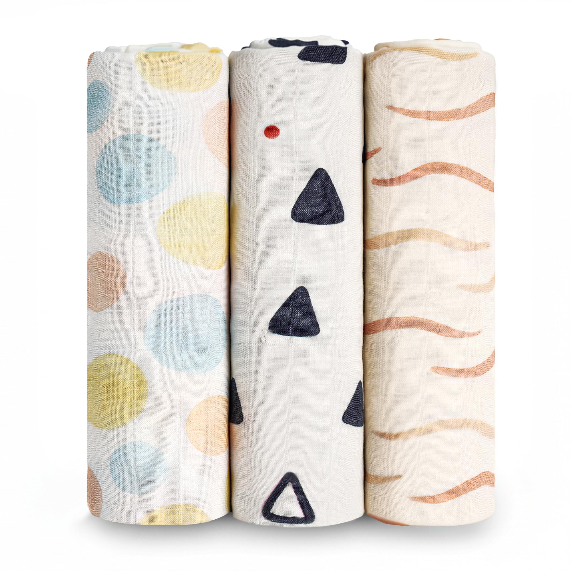 HECCEI soft large 47x47 bamboo-muslin swaddle blanket for gentle swaddling