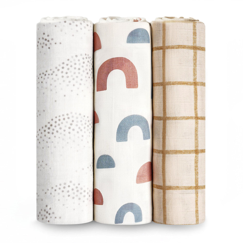 HECCEI soft large swaddle blanket fabric closeup for newborn comfort and durability.