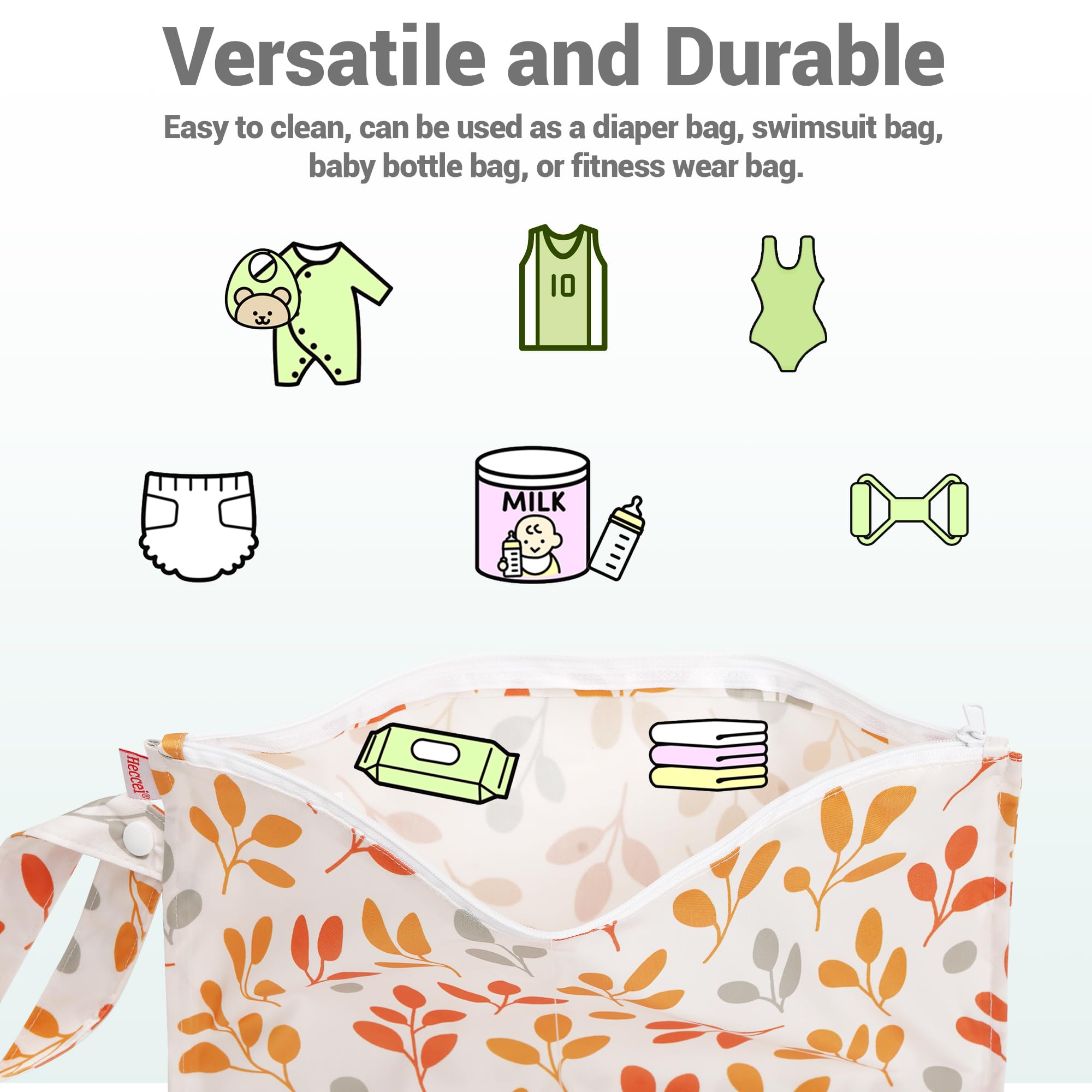 HECCEI Wet Dry Bag two-pack-sets shown together for versatile travel