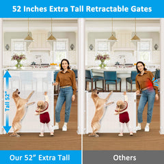 HEELALBABY 55in width retractable gate in doorway saves space.