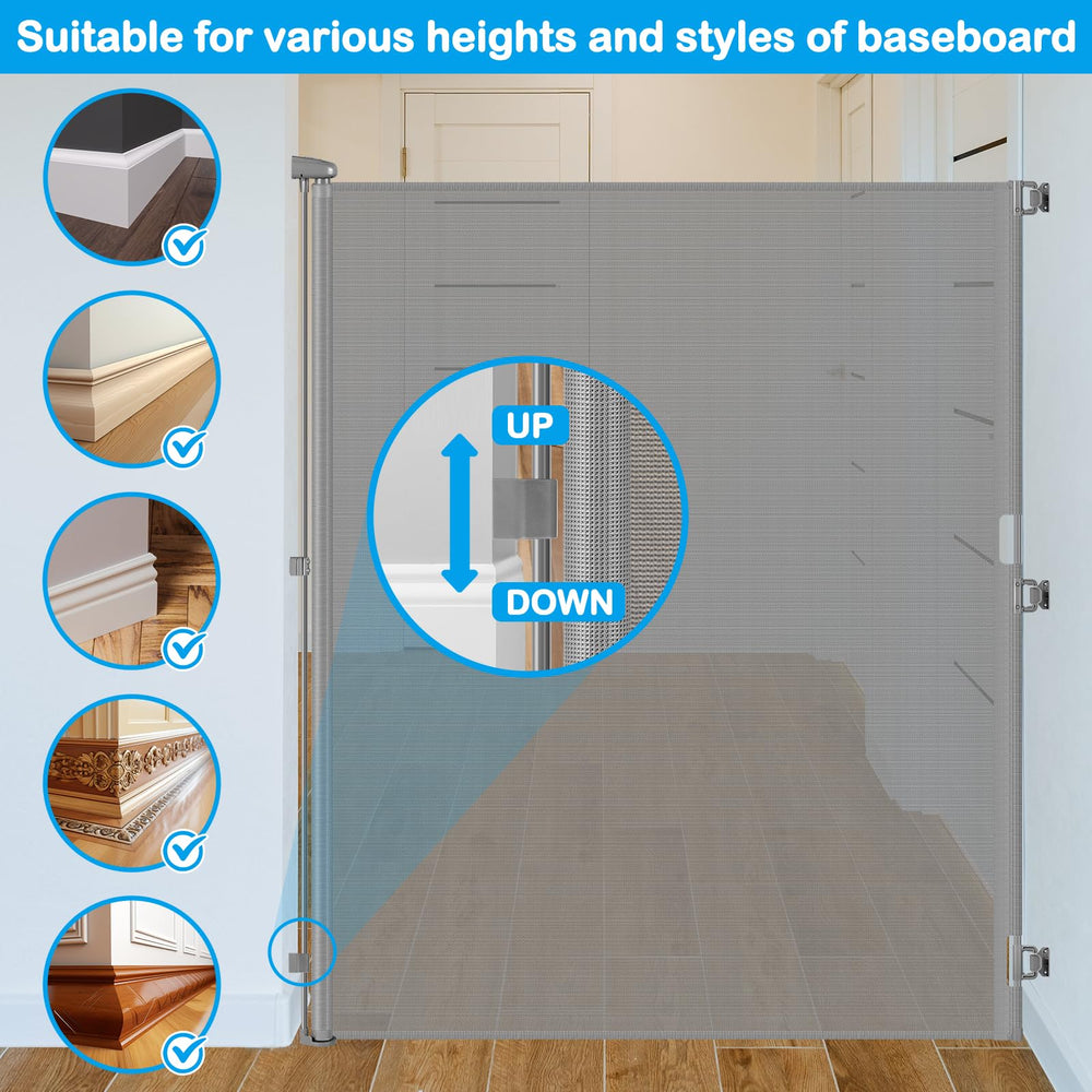 Wide 0-55 inch openings provide flexible doorway coverage for many layouts.