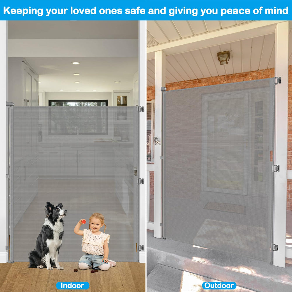 Retractable mesh folds away neatly to save space when not in use.