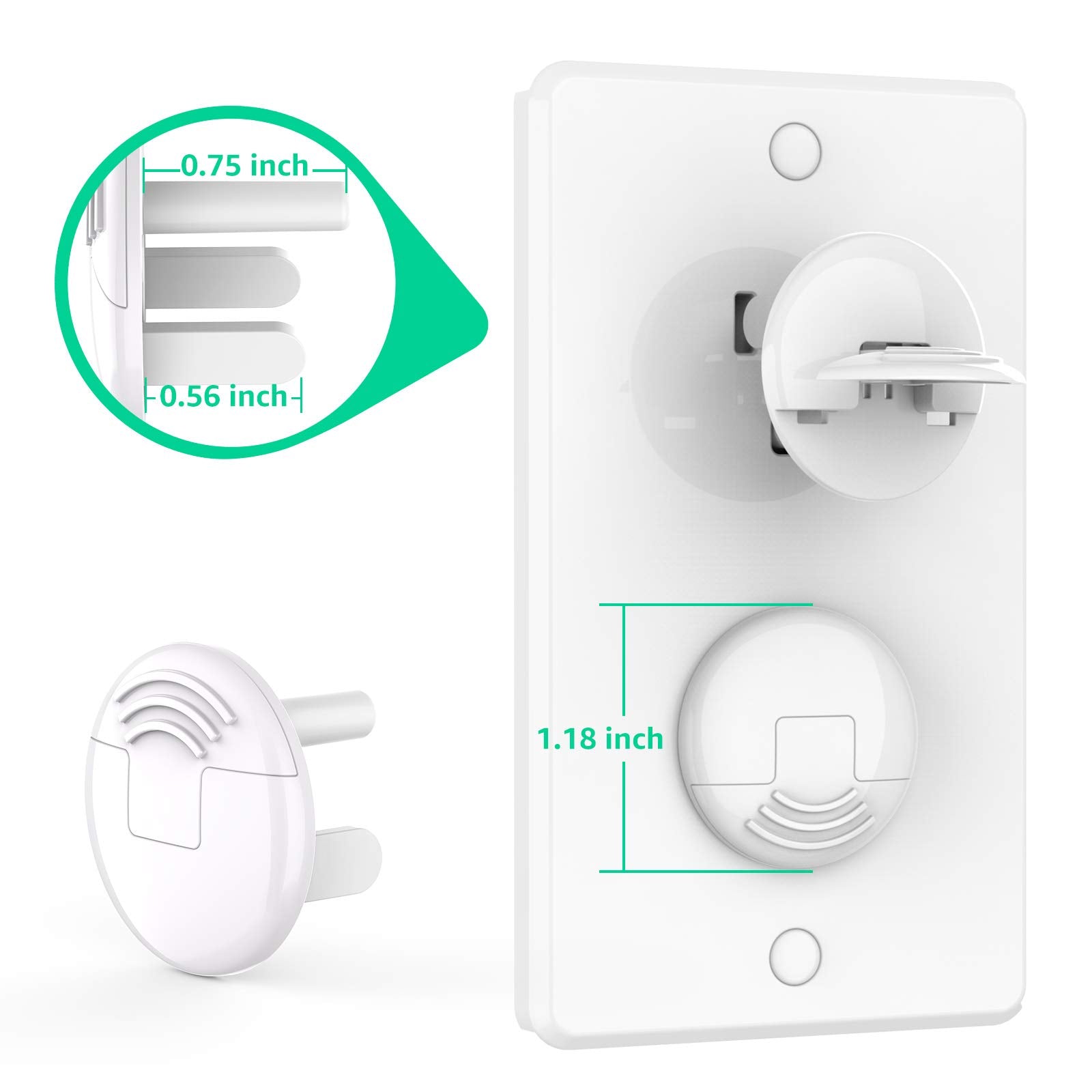 HEELALBABY durable ABS material protects outlets from wear