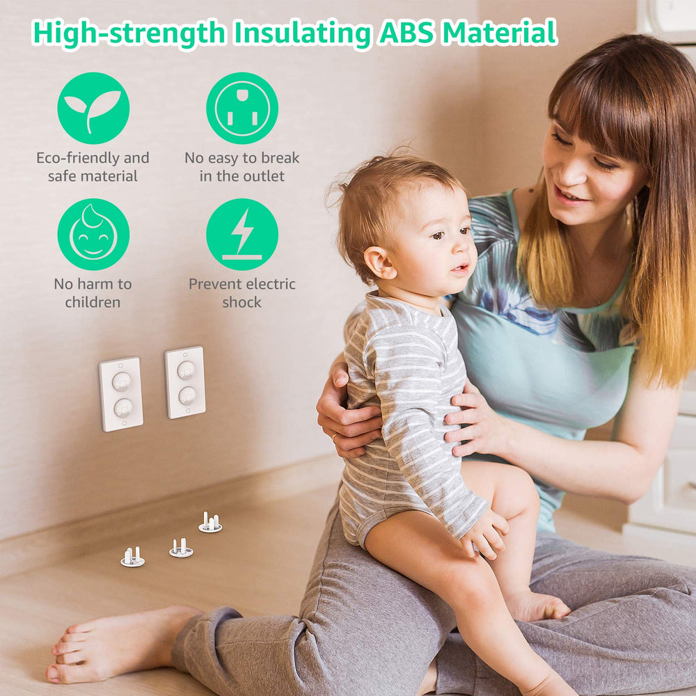 HEELALBABY easy-install outlet covers require no tools