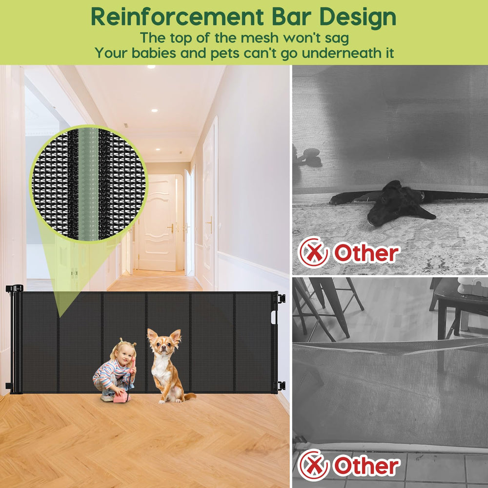 HEELALBABY mesh retracts smoothly for clutter-free living spaces.