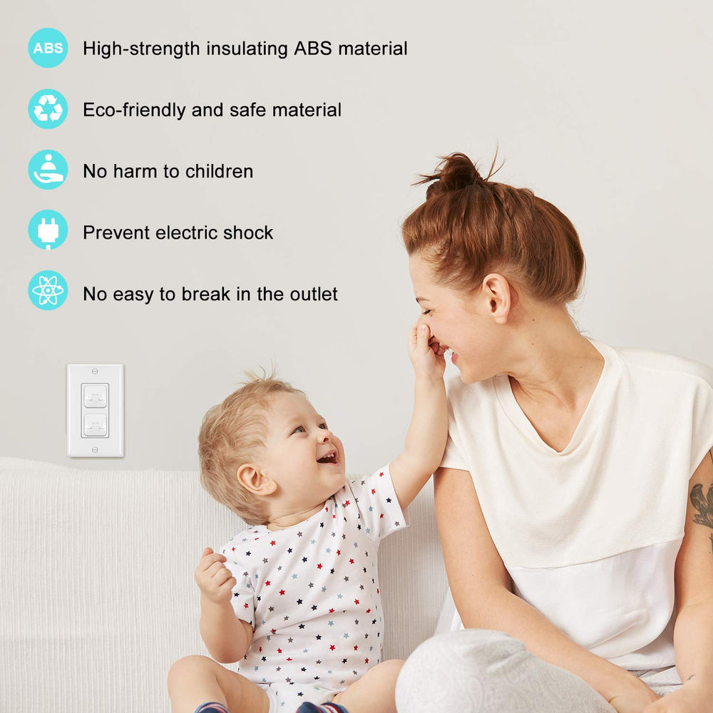 HEELALBABY outlet covers fit standard 3-prong outlets with a secure, gap-free design