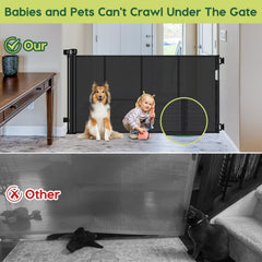 HEELALBABY 55-wide gate for indoor and outdoor use keeps kids safe.