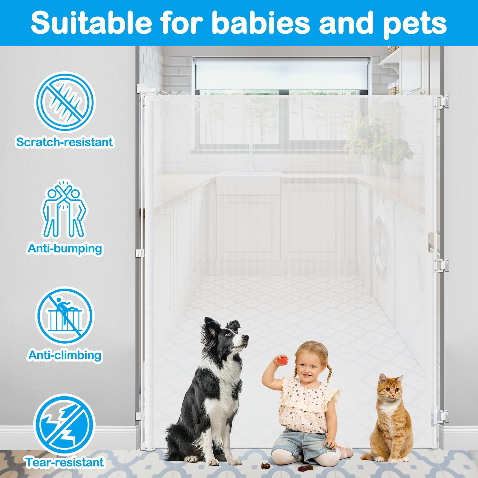 HEELALBABY wall-mount installation provides sturdy support for daily gate use.