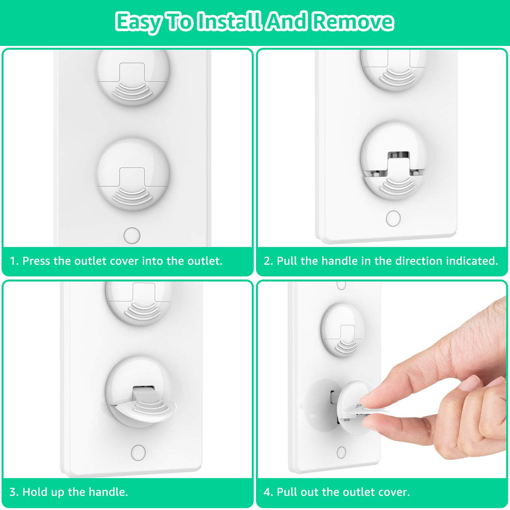 HEELALBABY white discreet design outlet covers blend with décor