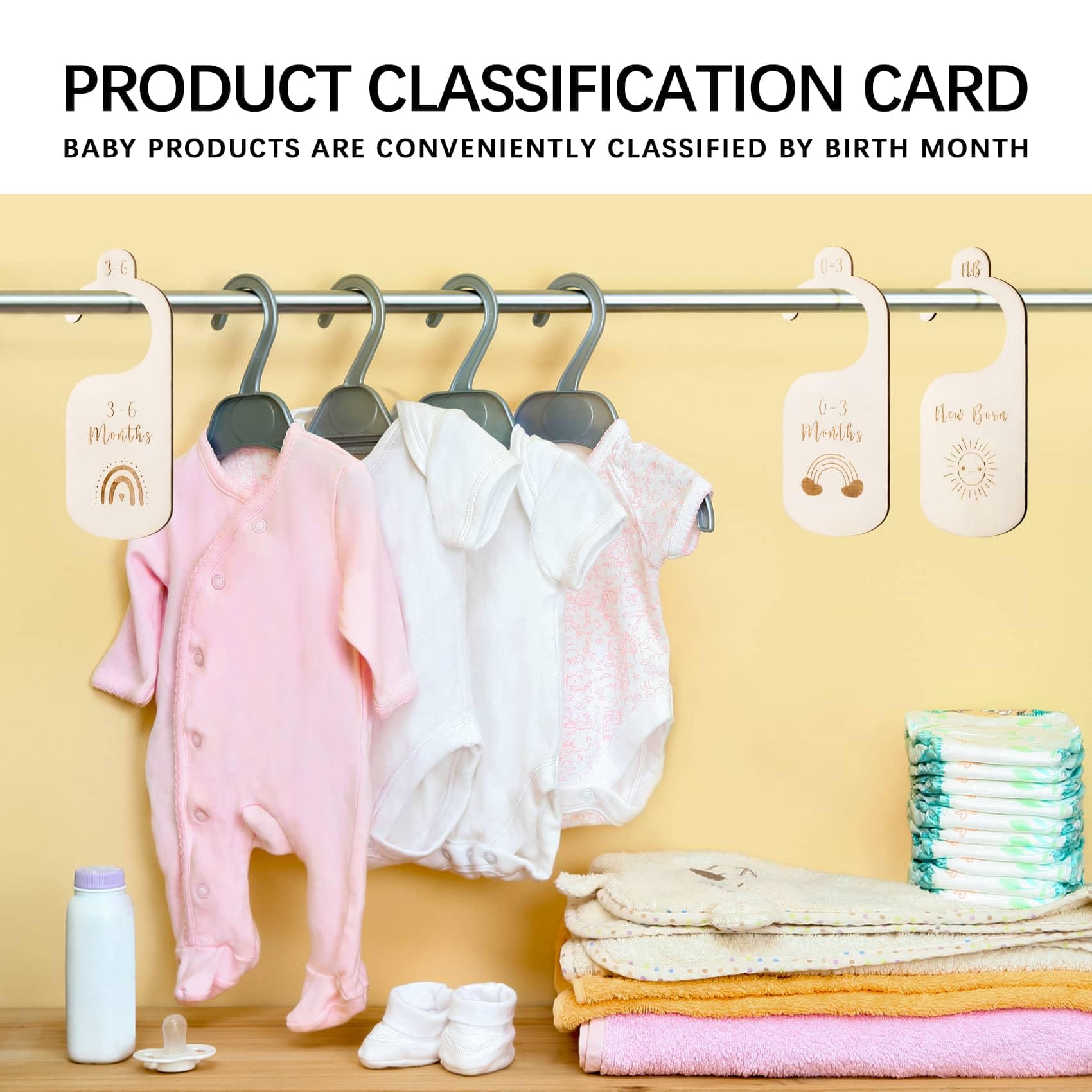 Hefild laser-engraved dividers; durable craft for daily nursery use.