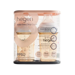 Hegen elliptical silicone teat mimics natural latch sensation.