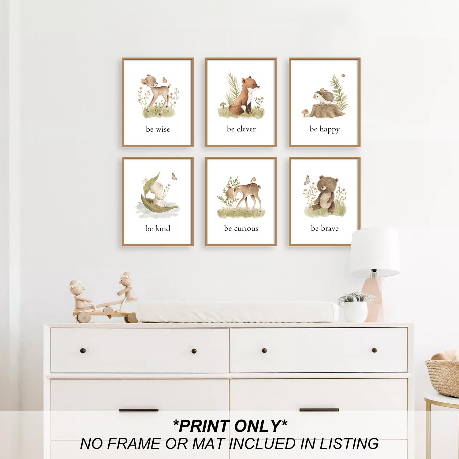 heilkee woodland nursery decor forest scene print for gender neutral spaces