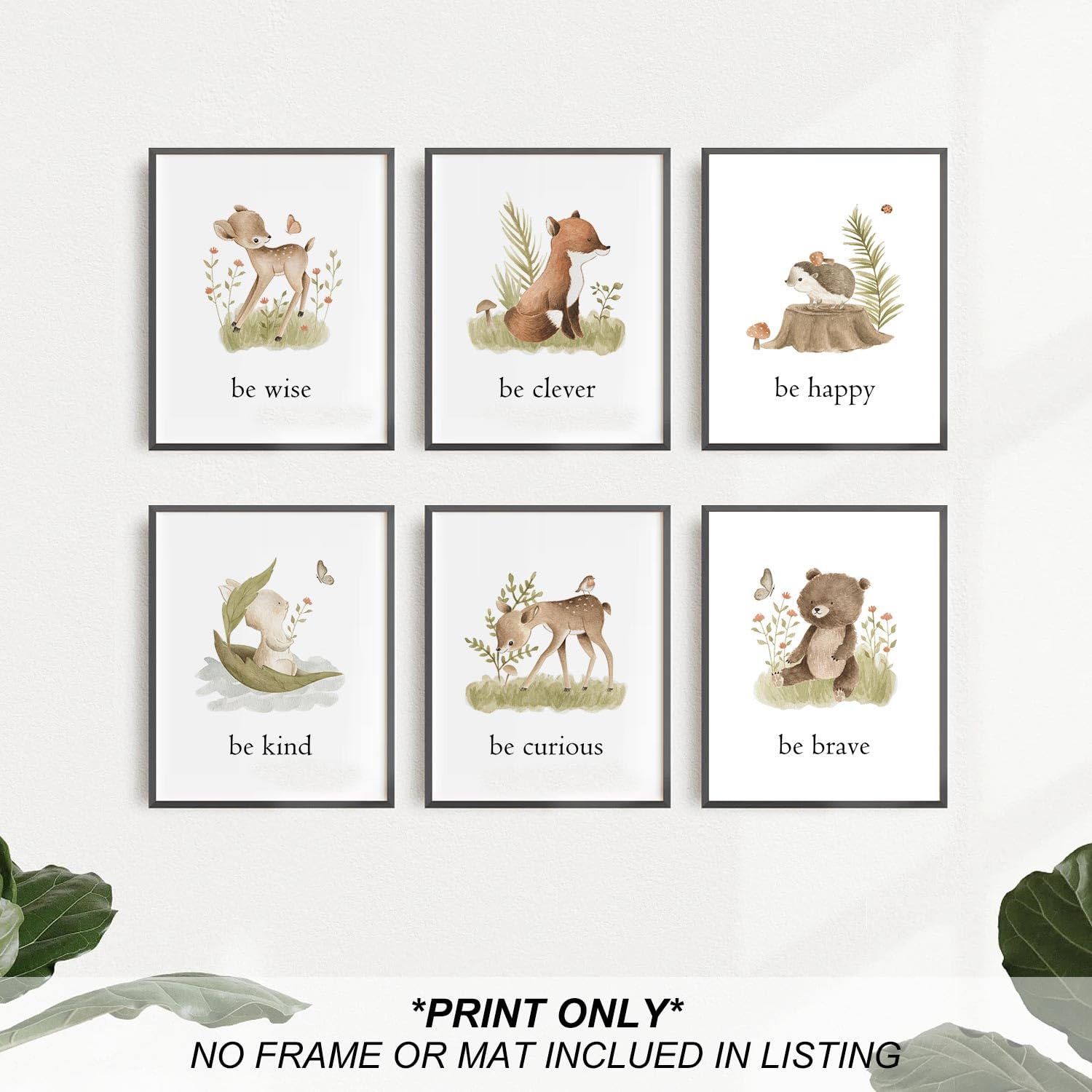 heilkee woodland nursery decor featuring a rabbit print for playroom inspiration