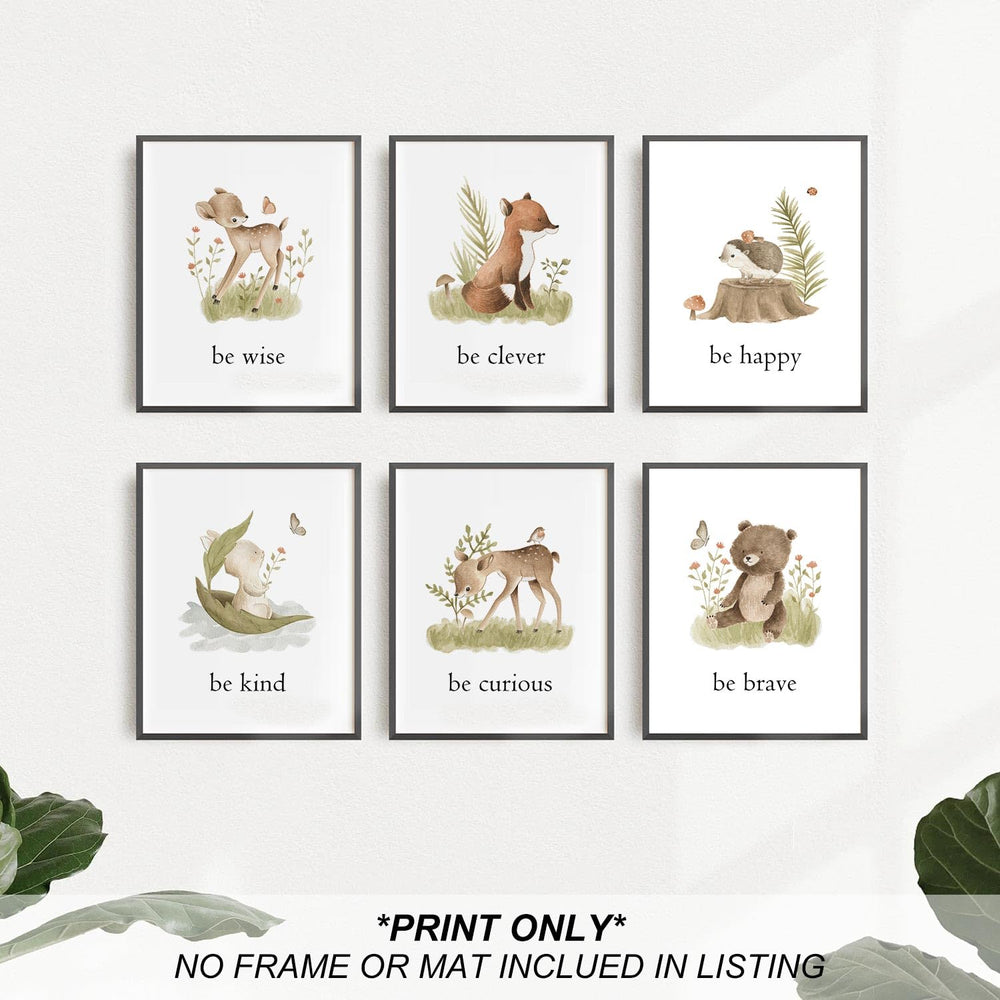 heilkee woodland nursery decor featuring a rabbit print for playroom inspiration