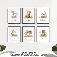 heilkee woodland nursery decor featuring a rabbit print for playroom inspiration