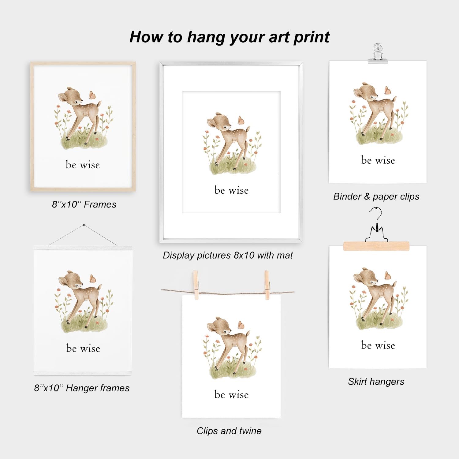 heilkee woodland nursery decor watercolor animals print for calm walls