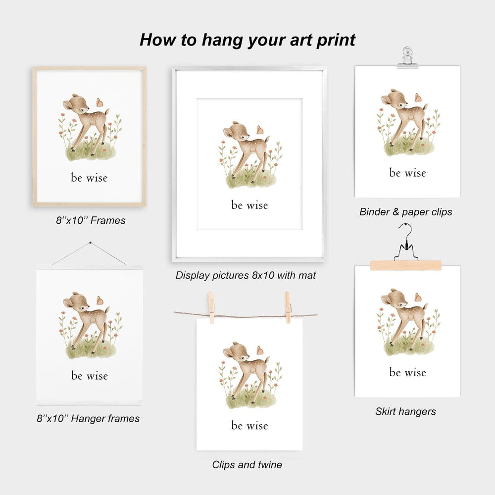 heilkee woodland nursery decor watercolor animals print for calm walls
