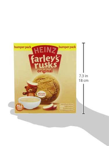 Heinz Farley's Rusks Original 300g served in a bowl to support early self-feeding