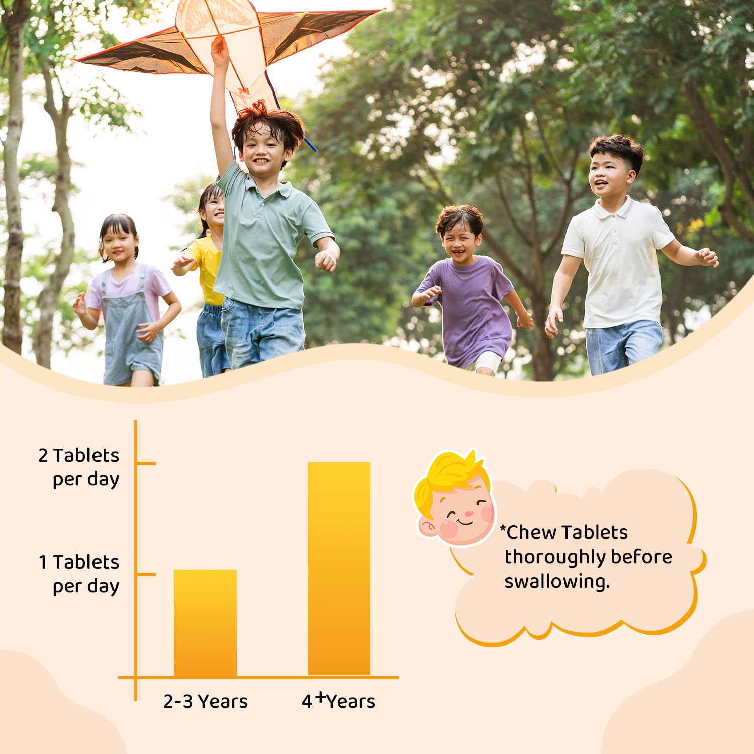 Heivy b-complex energy-support chewables for active kids