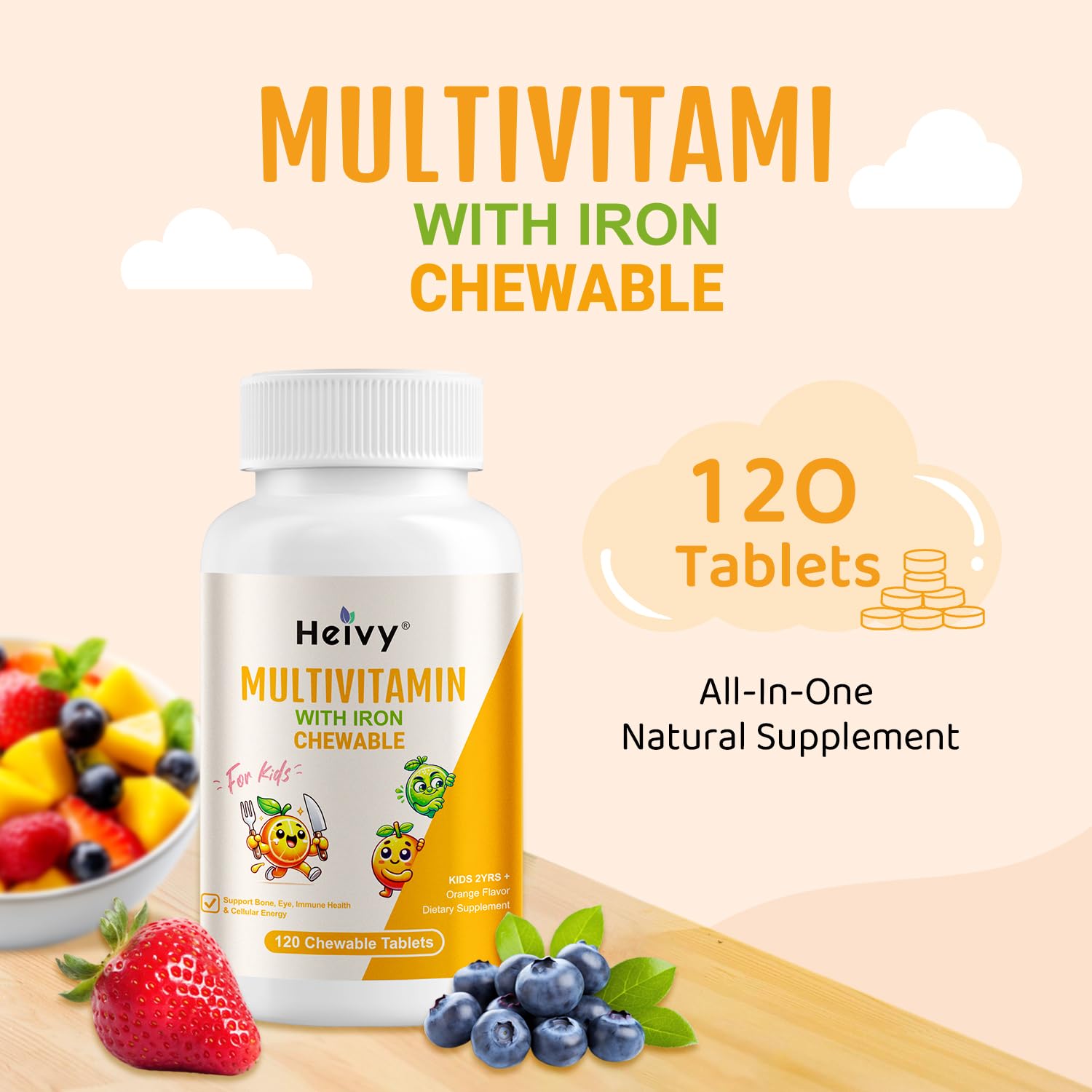 Heivy vitamin c eye health nutrients chewables for healthy vision