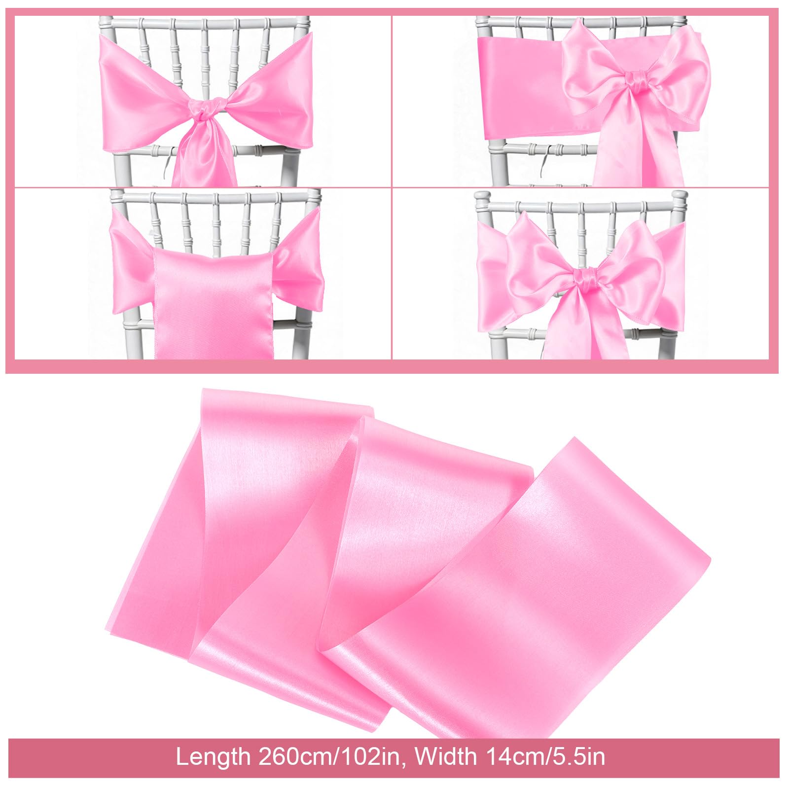 HekouJiub 50-pack chair sashes displayed to transform event seating