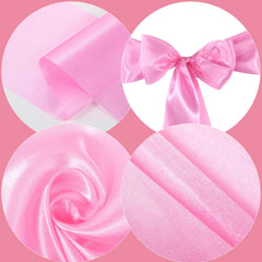HekouJiub pink sash close-up shows glossy sheen and durability