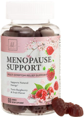 Hello Lovely menopause gummies bottle front with raspberry flavor for daily comfort.
